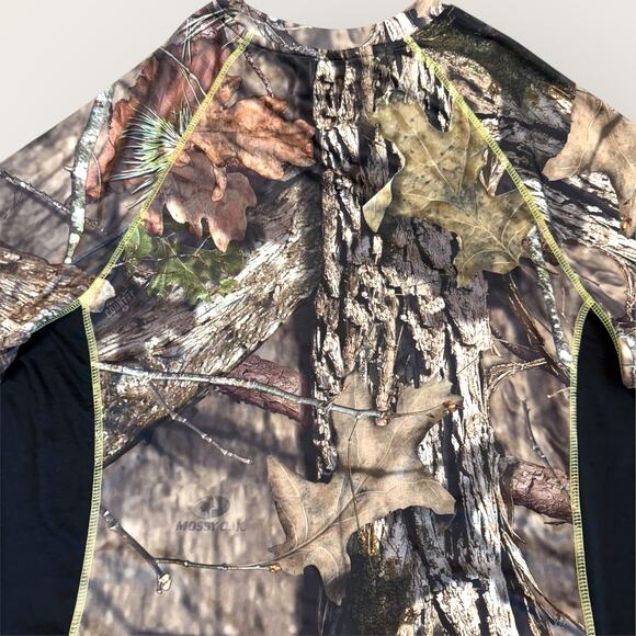 Mossy Oak Mens Short Sleeve Camo Dri More Tech Hunting Jersey T Shirt XL Brown - Picture 6 of 11